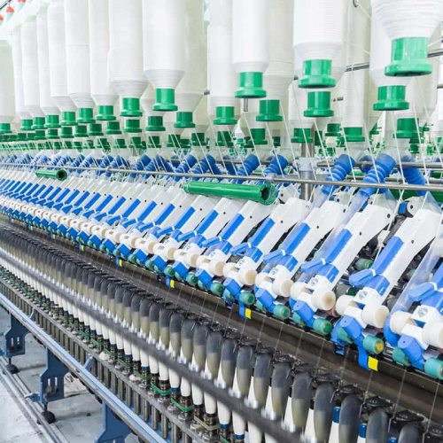 cotton spinning machinery , high speed operation with motion blur